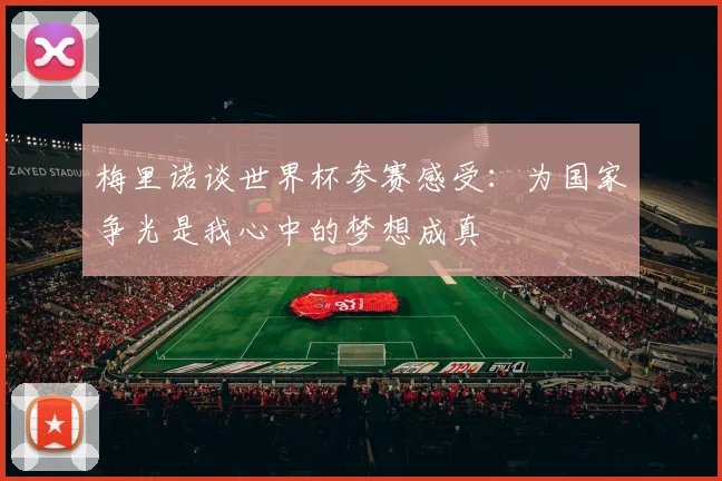 梅里诺谈世界杯参赛感受：为国家争光是我心中的梦想成真